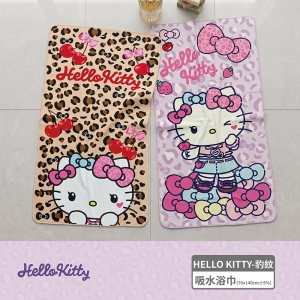 豹紋Hello Kitty吸水浴巾