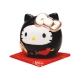 Hello Kitty 達摩陶瓷小擺飾-黑