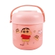 蠟筆小新不鏽鋼碗蓋式保溫盒-西柚粉