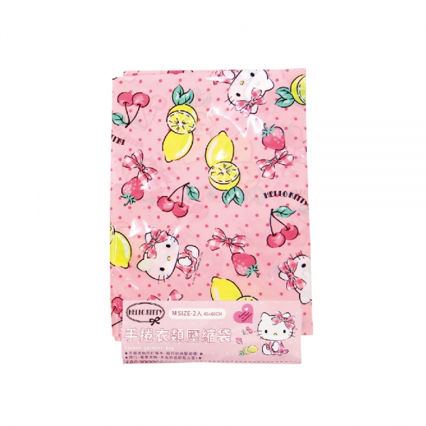 凱蒂貓 手捲衣類真空壓縮袋M-2入