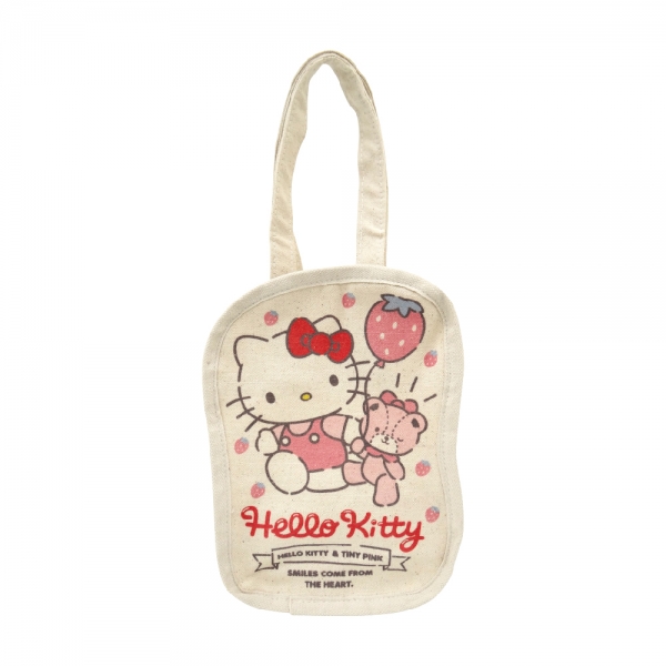 凱蒂貓 帆布飲料袋-草莓