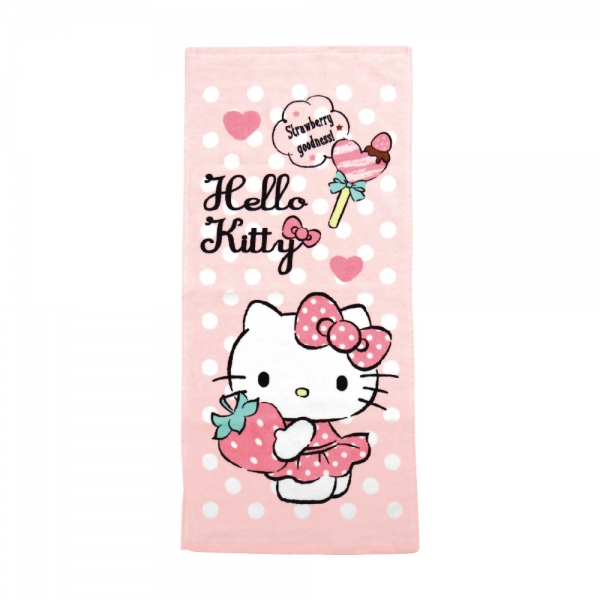 凱蒂貓 毛巾-最愛草莓