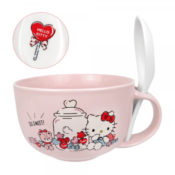 凱蒂貓 湯杯(附湯匙)-糖果