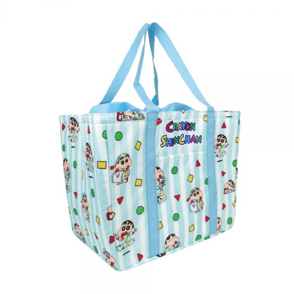 蠟筆小新 保冷暖束口野餐袋-睡衣派對