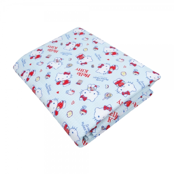 凱蒂貓 輕便型多功能墊-蘋果(藍)