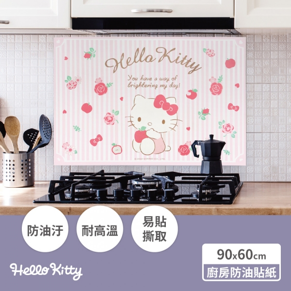 凱蒂貓 廚房防油貼紙-玫瑰 凱蒂貓 廚房防油貼紙-玫瑰