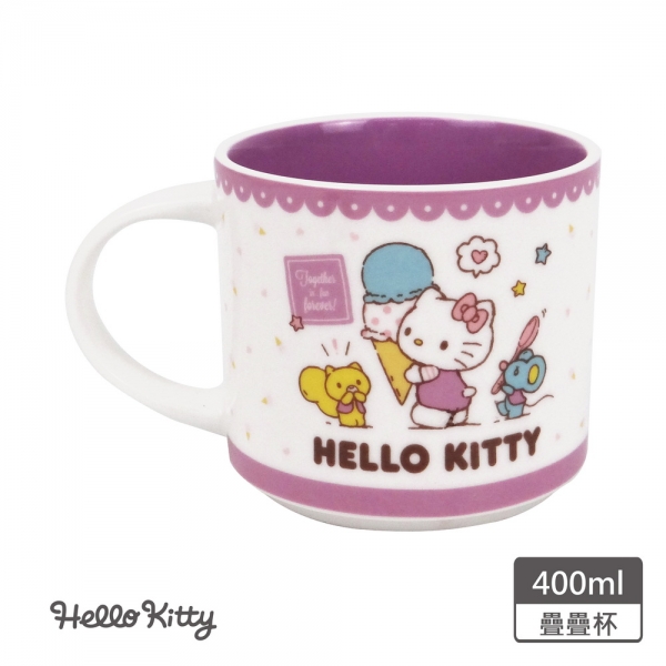 Hello Kitty疊疊杯-冰淇淋(紫)