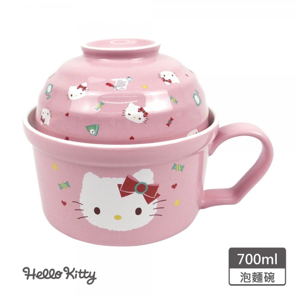 Hello Kitty泡麵碗-粉小熊(粉)