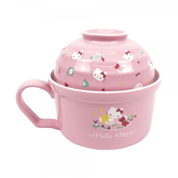 Hello Kitty泡麵碗-粉小熊(粉)