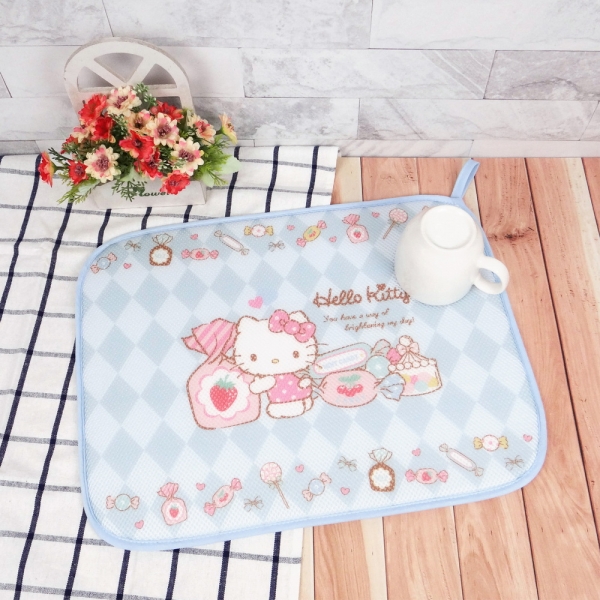 Hello Kitty 碗盤吸水墊(加厚款)-糖果