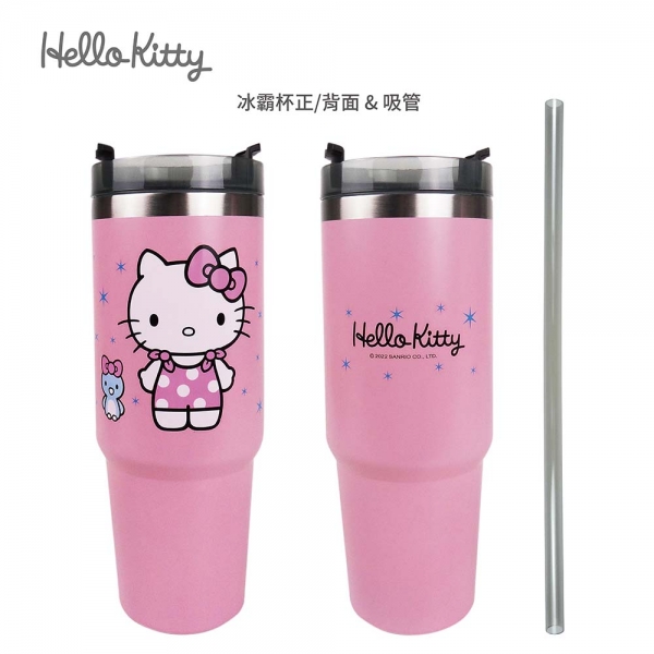 Hello Kitty 不鏽鋼冰壩杯提袋組-小企鵝 Hello Kitty 不鏽鋼冰壩杯提袋組-小企鵝