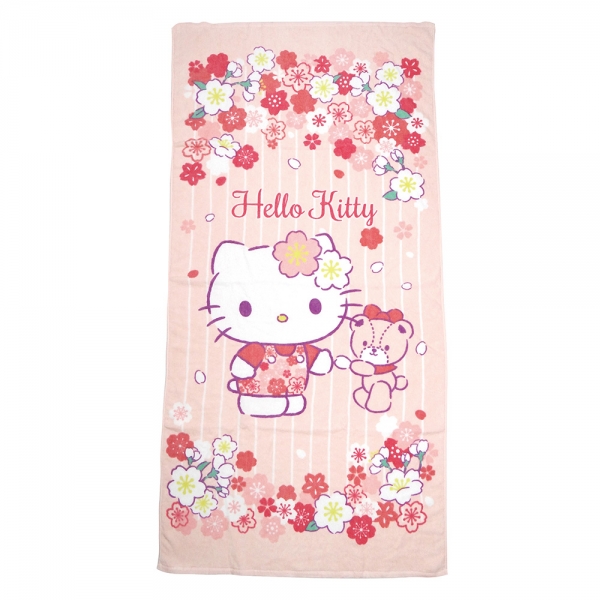 凱蒂貓浪漫櫻花浴巾