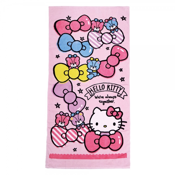 凱蒂貓熊愛蝴蝶結浴巾