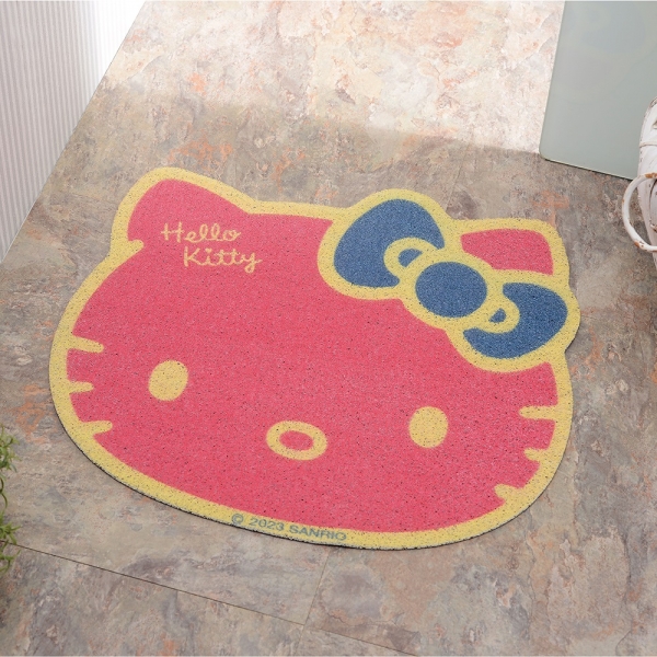 Hello Kitty 造型刮泥絲圈地墊-紅
