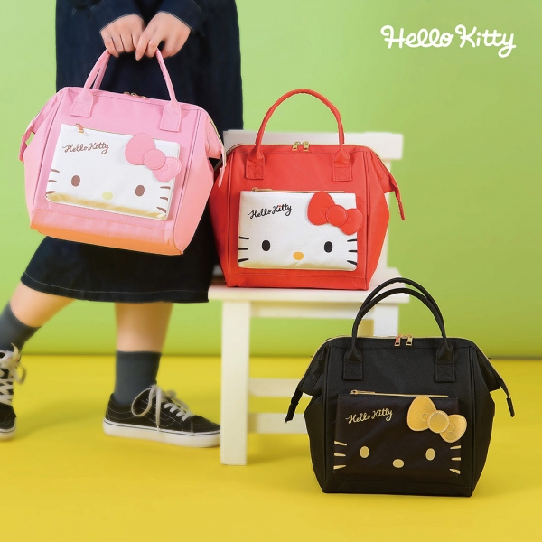 Hello Kitty 造型保溫保冷袋-甜點(黑)