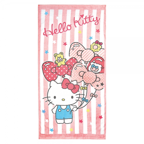 凱蒂貓蝴蝶結氣球浴巾