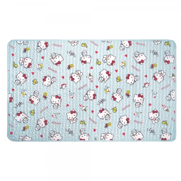 Hello Kitty 止滑沙發墊-藍(雙人)
