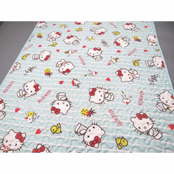 Hello Kitty 止滑沙發墊-藍(雙人)