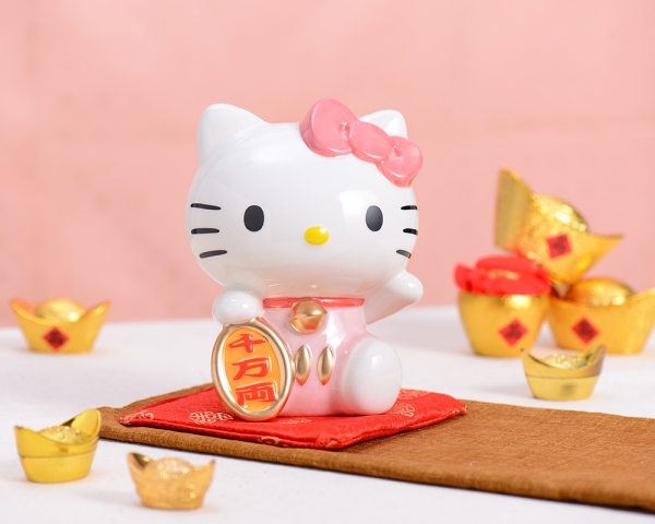 Hello Kitty 招財陶瓷撲滿-粉 Hello Kitty 招財陶瓷撲滿-粉