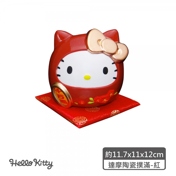 Hello Kitty 達摩陶瓷撲滿-紅