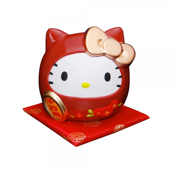 Hello Kitty 達摩陶瓷撲滿-紅