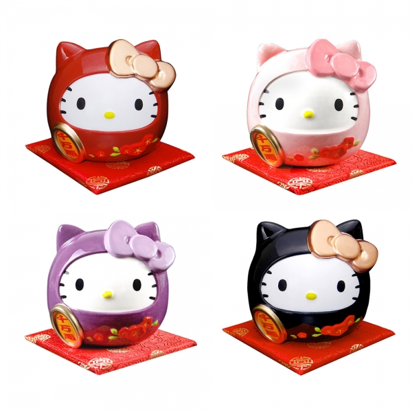 Hello Kitty 達摩陶瓷撲滿-粉