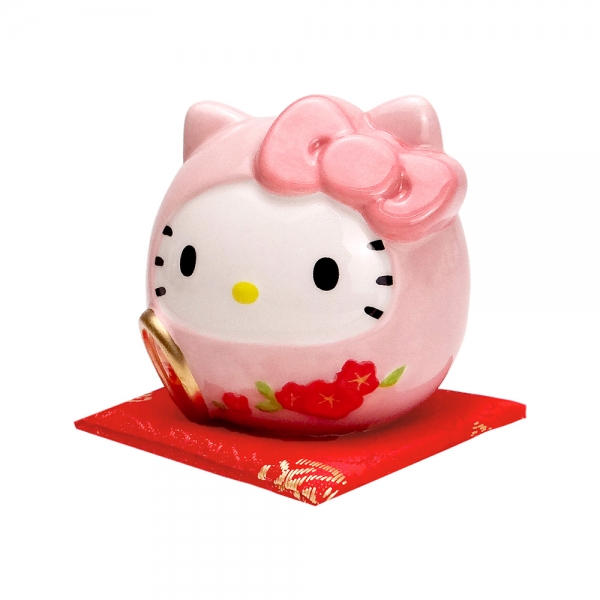 Hello Kitty 達摩陶瓷小擺飾-粉