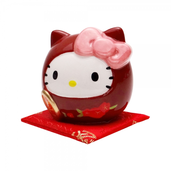 Hello Kitty 達摩陶瓷小擺飾-紅