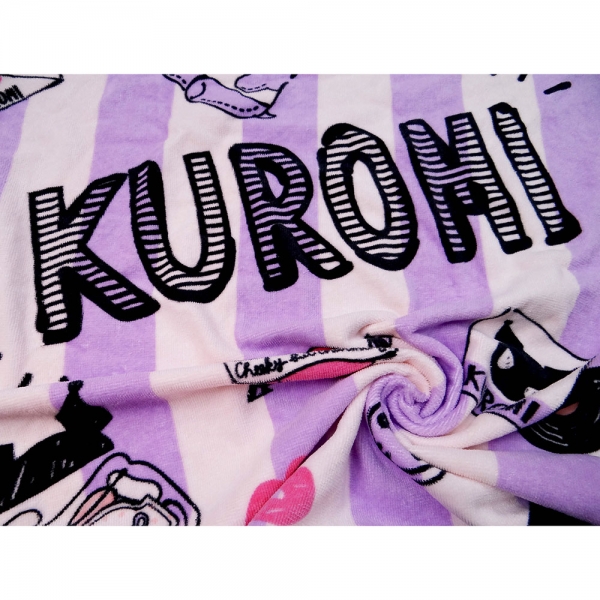 酷洛米紫條紋浴巾