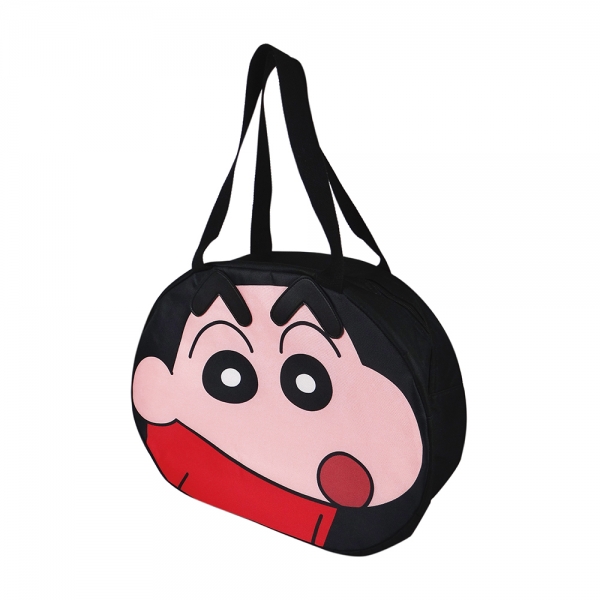 蠟筆小新造型購物保溫保冷袋-派對(黑)