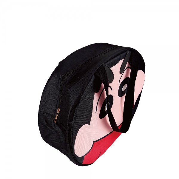 蠟筆小新造型購物保溫保冷袋-派對(黑)