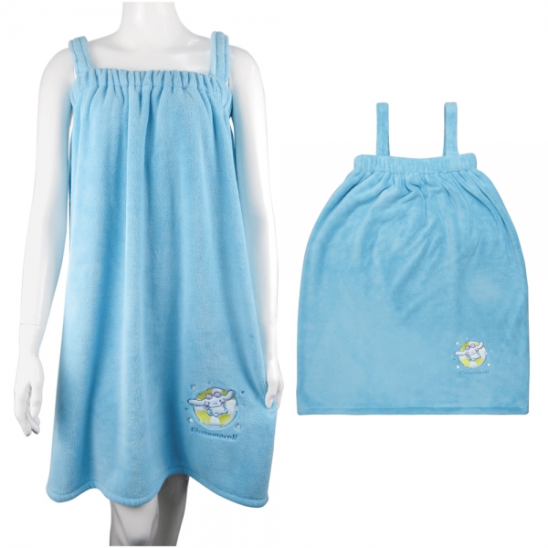 大耳狗繡花吊帶浴裙