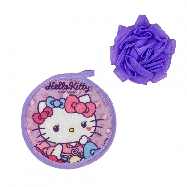 豹紋Hello Kitty雙面搓澡球