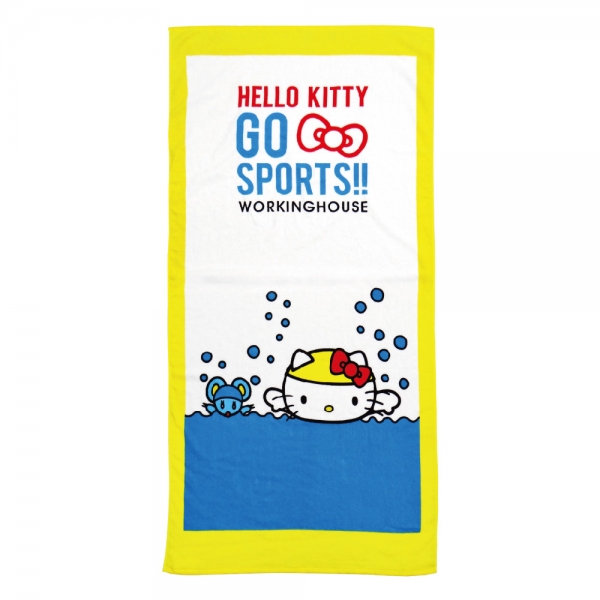 凱蒂貓 愛運動-游泳浴巾｜Hello Kitty GO SPORTS