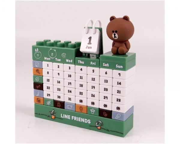 Line Friends｜雄大積木月曆