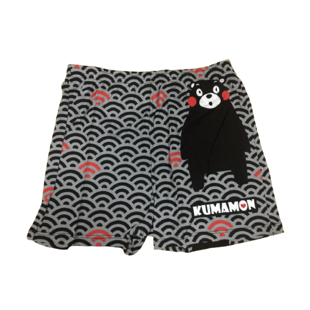 Kumamon-日系和風平口褲-黑