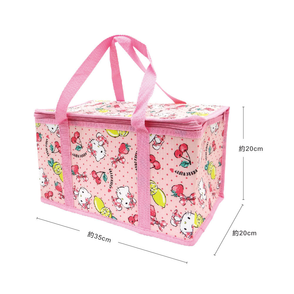 凱蒂貓-野餐保溫保冷立體提袋-L