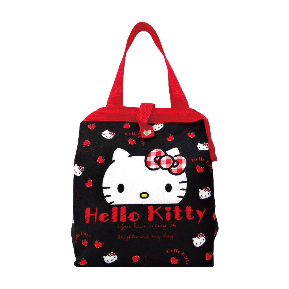 凱蒂貓-方口保冷暖袋-格紋