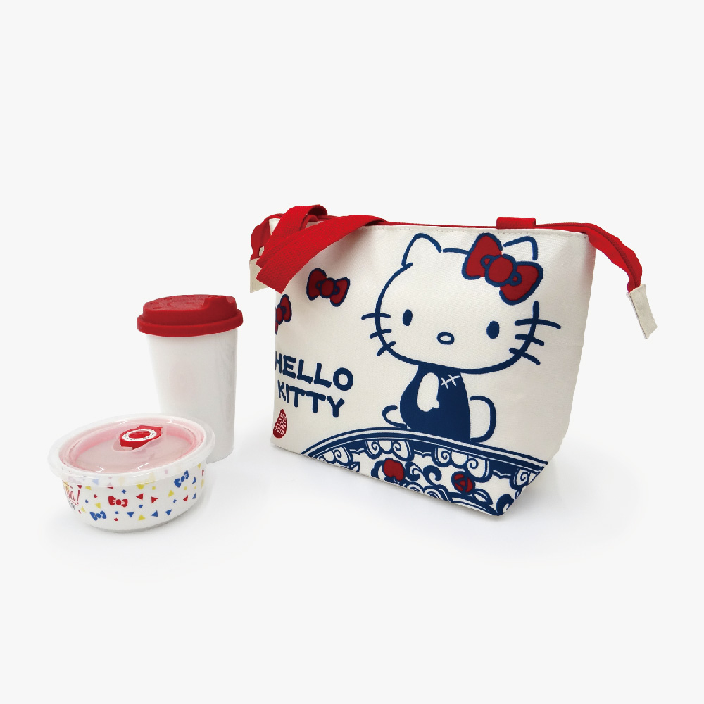 故宮x凱蒂貓-保冷暖提袋-米