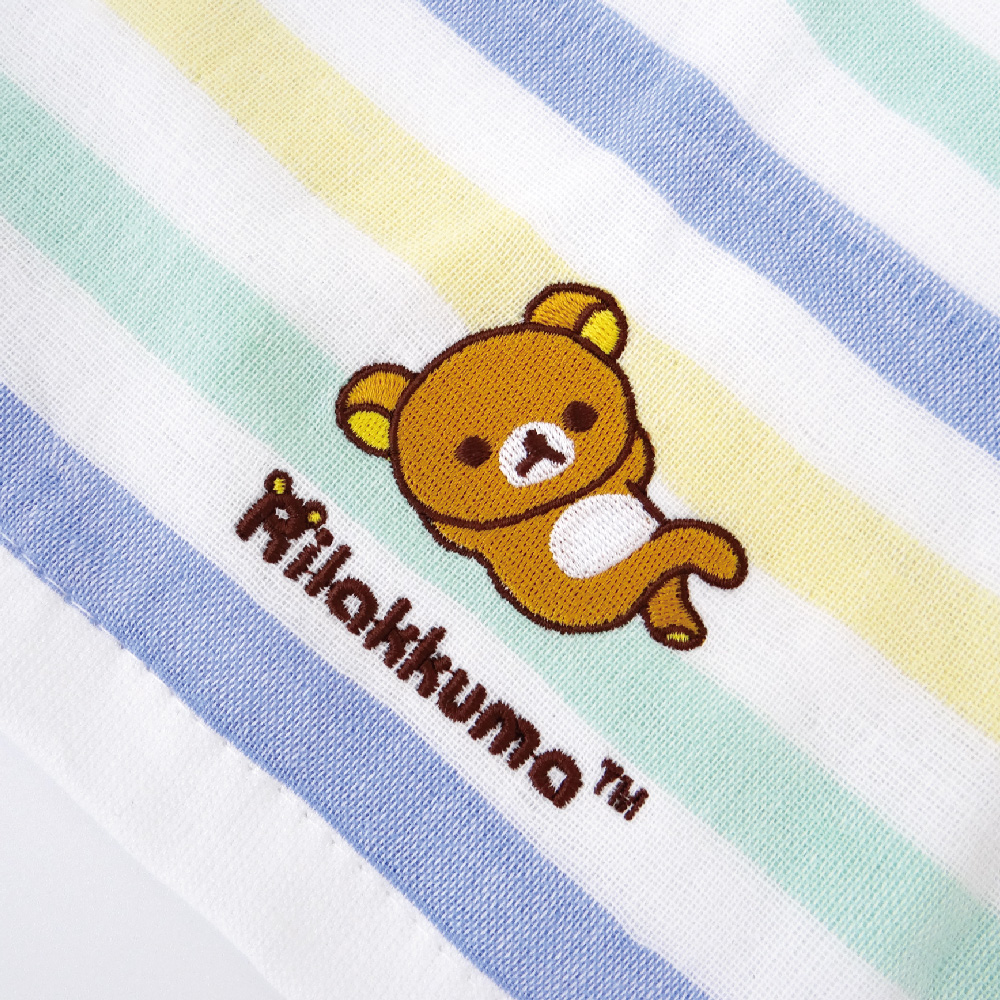 拉拉熊-刺繡-紗布童巾