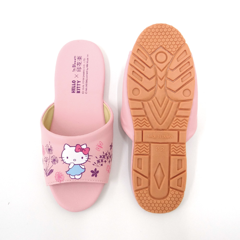 凱蒂貓x印花樂-兒童室內拖鞋-蒲公英