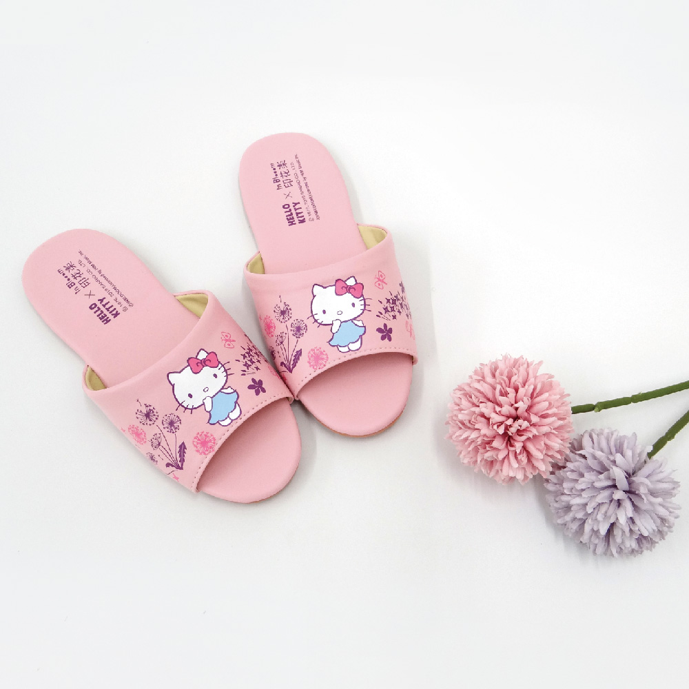 凱蒂貓x印花樂-兒童室內拖鞋-蒲公英