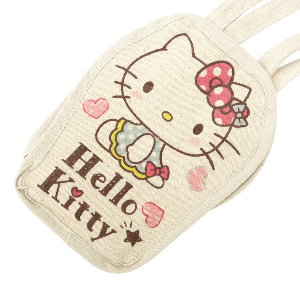 凱蒂貓-帆布飲料袋-愛心