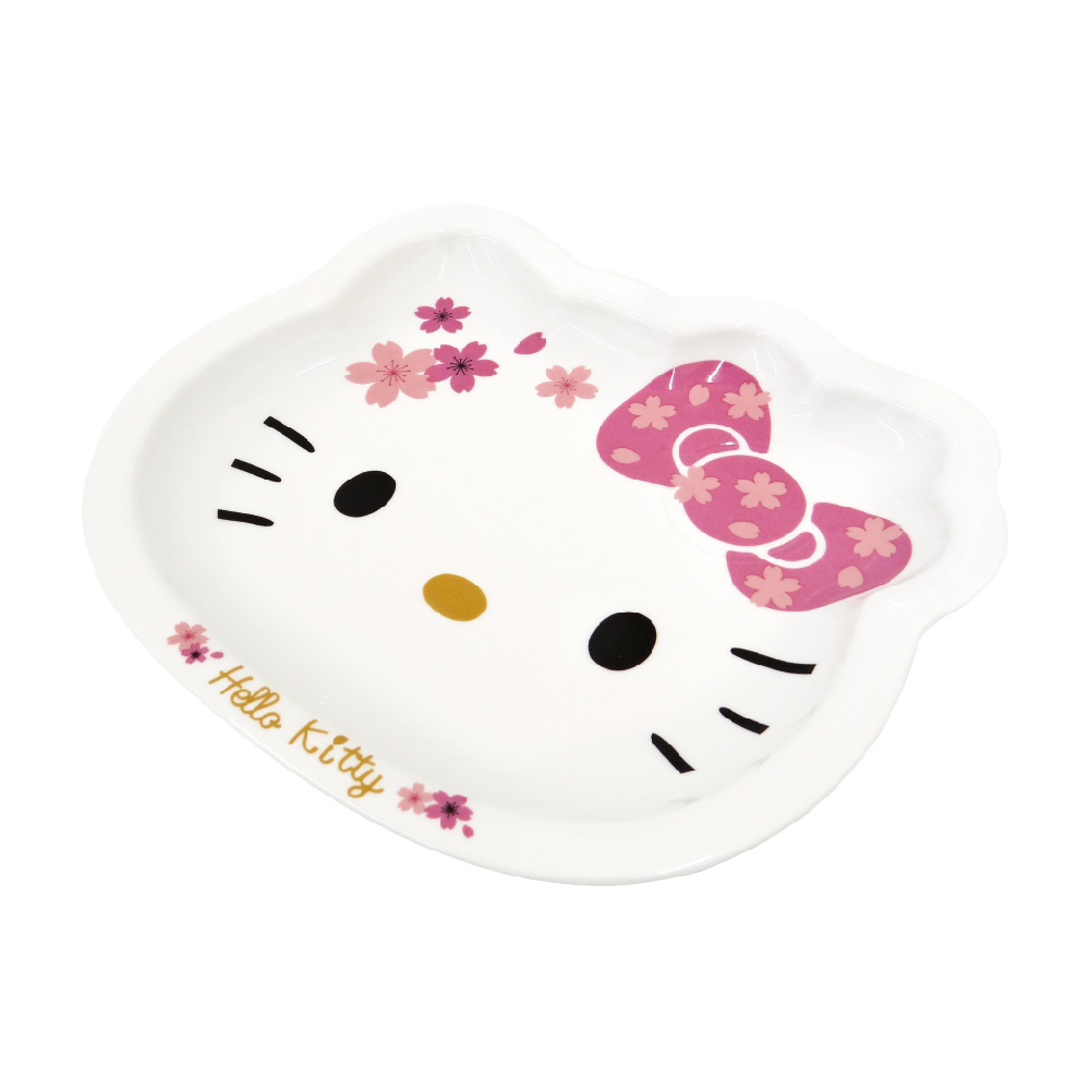 凱蒂貓-櫻花造型陶瓷盤