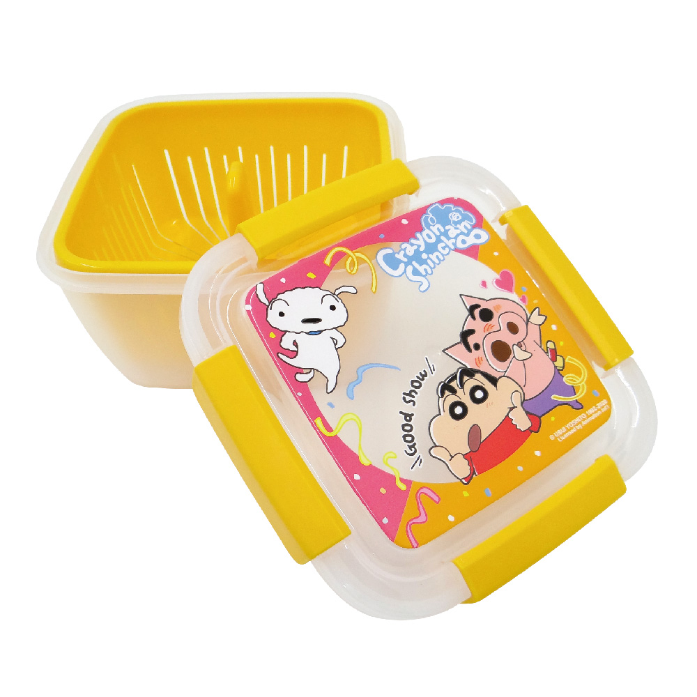 蠟筆小新-瀝水籃保鮮盒-大-橘