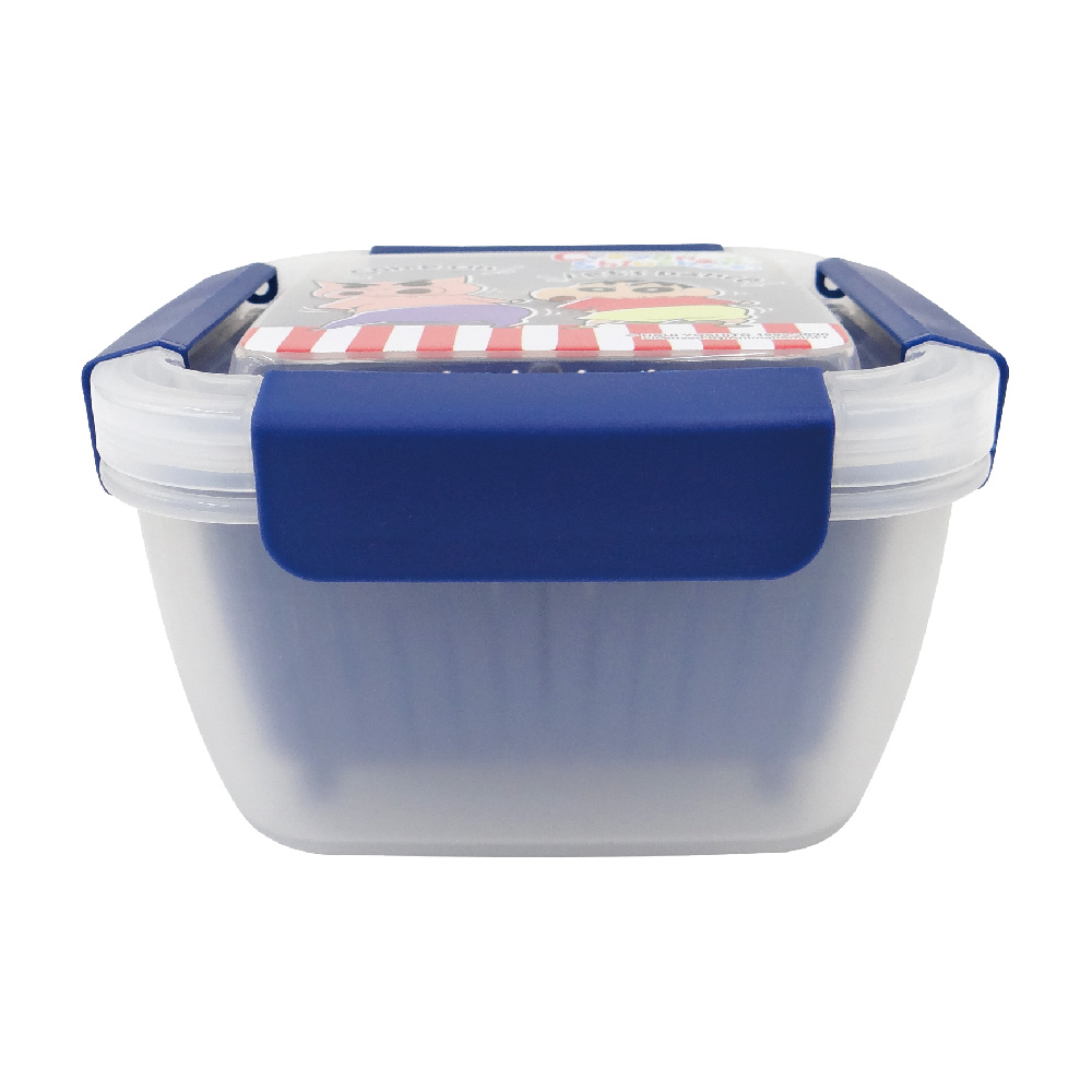 蠟筆小新-瀝水籃保鮮盒-小-藍