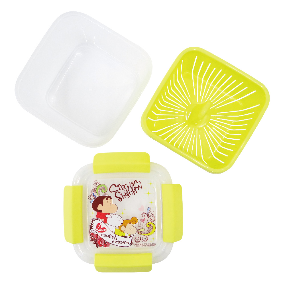 蠟筆小新-瀝水籃保鮮盒-小-黃