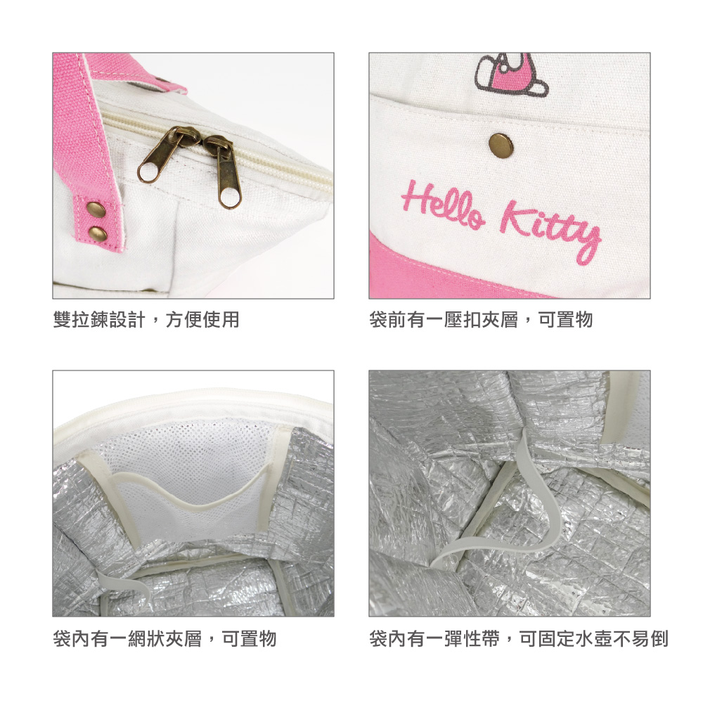 凱蒂貓-帆布保溫保冷袋-粉