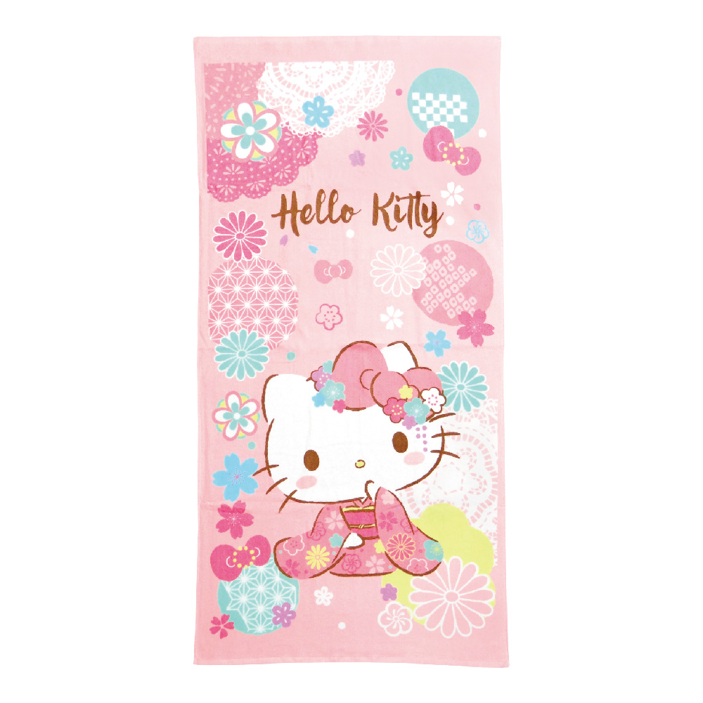 凱蒂貓-浴巾-和風櫻花