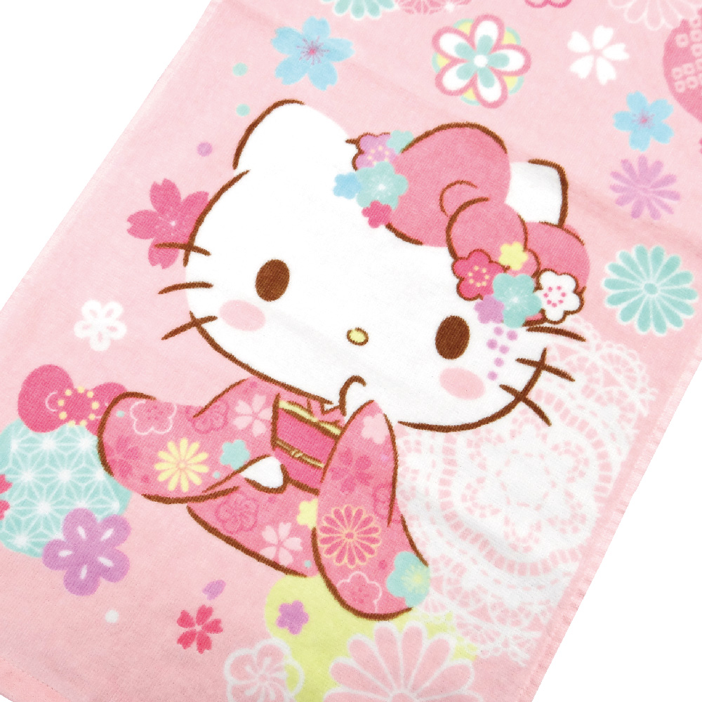 凱蒂貓-毛巾-和風櫻花